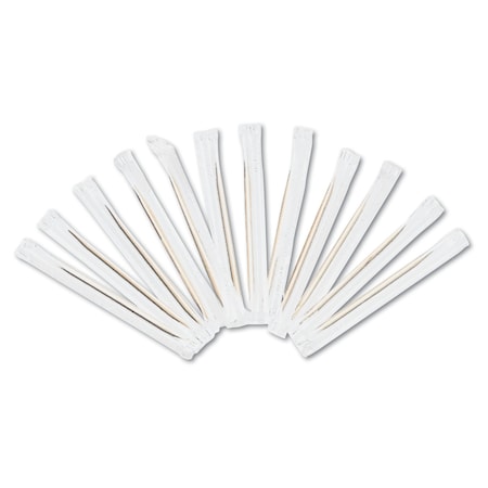 Amercareroyal Cello-Wrapped Round Wood Toothpicks, 2 1/2", Natural, PK15000 RPP RIW15